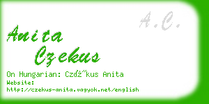 anita czekus business card